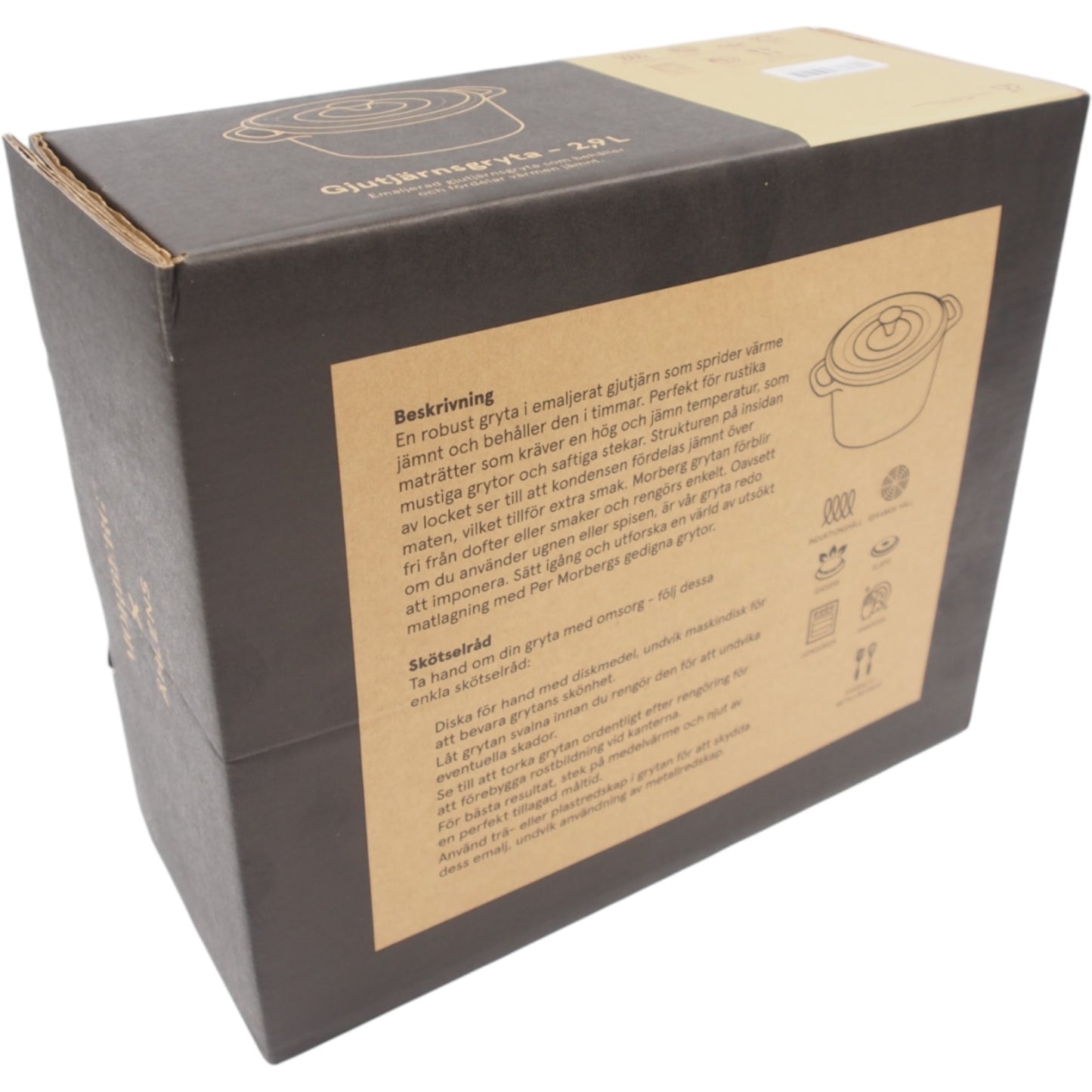 2,9 L MORBERG x ÅHLÉNS emaliuotas ketaus puodas