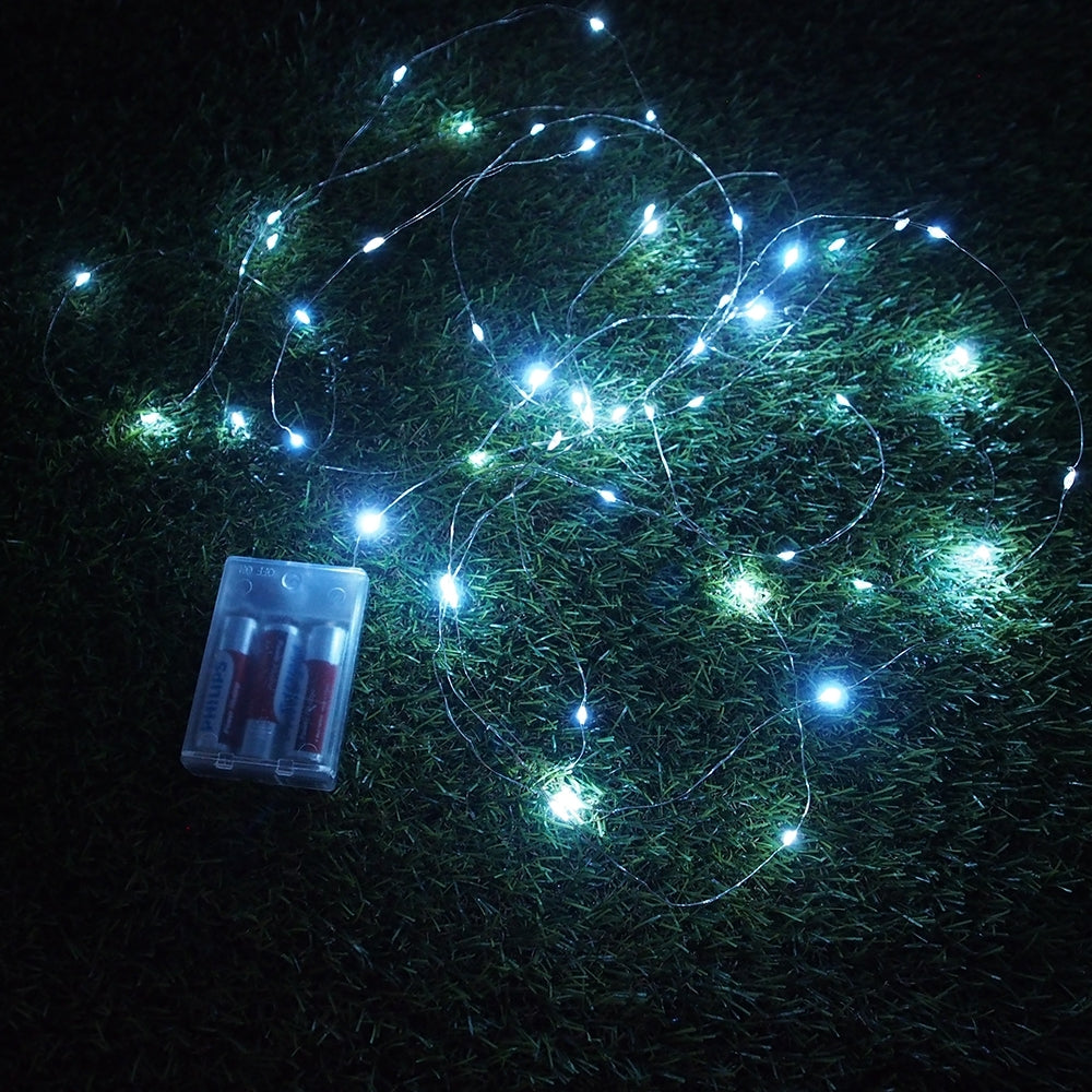 100 LED Girlianda, šaltai balta