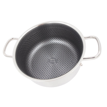 Puodas su dangčiu OSFÉ Tri-Ply, 24 cm, 5 l