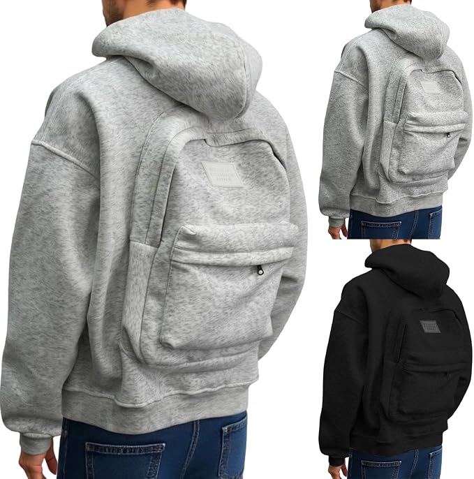 FlySmart Hoodie – Kelioninis džemperis su paslėpta kuprine