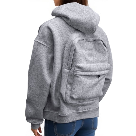 FlySmart Hoodie – Kelioninis džemperis su paslėpta kuprine