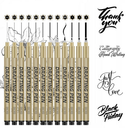„Art Walker Drafting Pen“ techninių rašiklių rinkinys 12 vnt.
