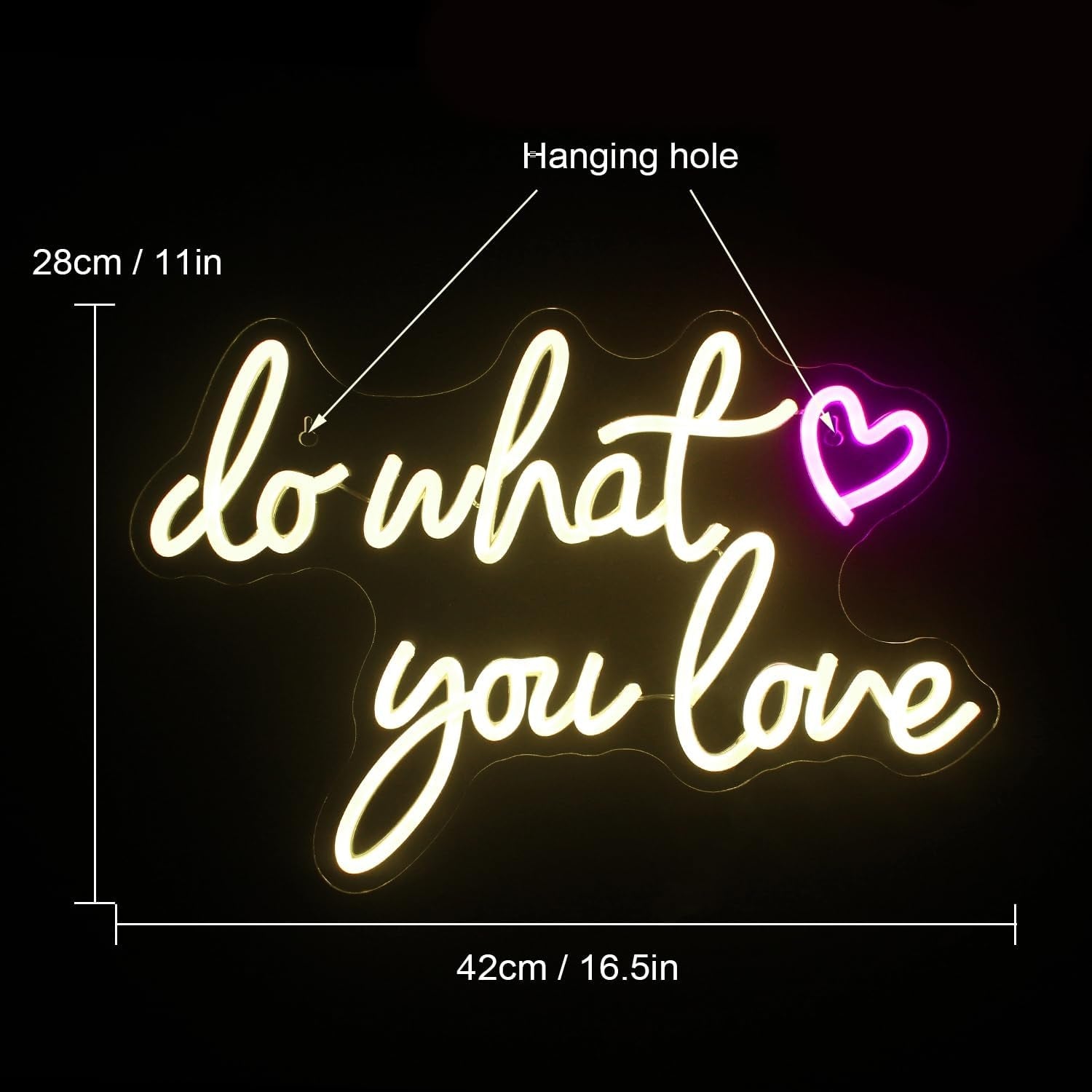 Dekoracinis šviestuvas "Do What You Love"