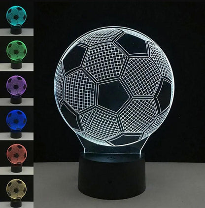 Dekoratyvinė LED lempa, futbolo kamuolio formos