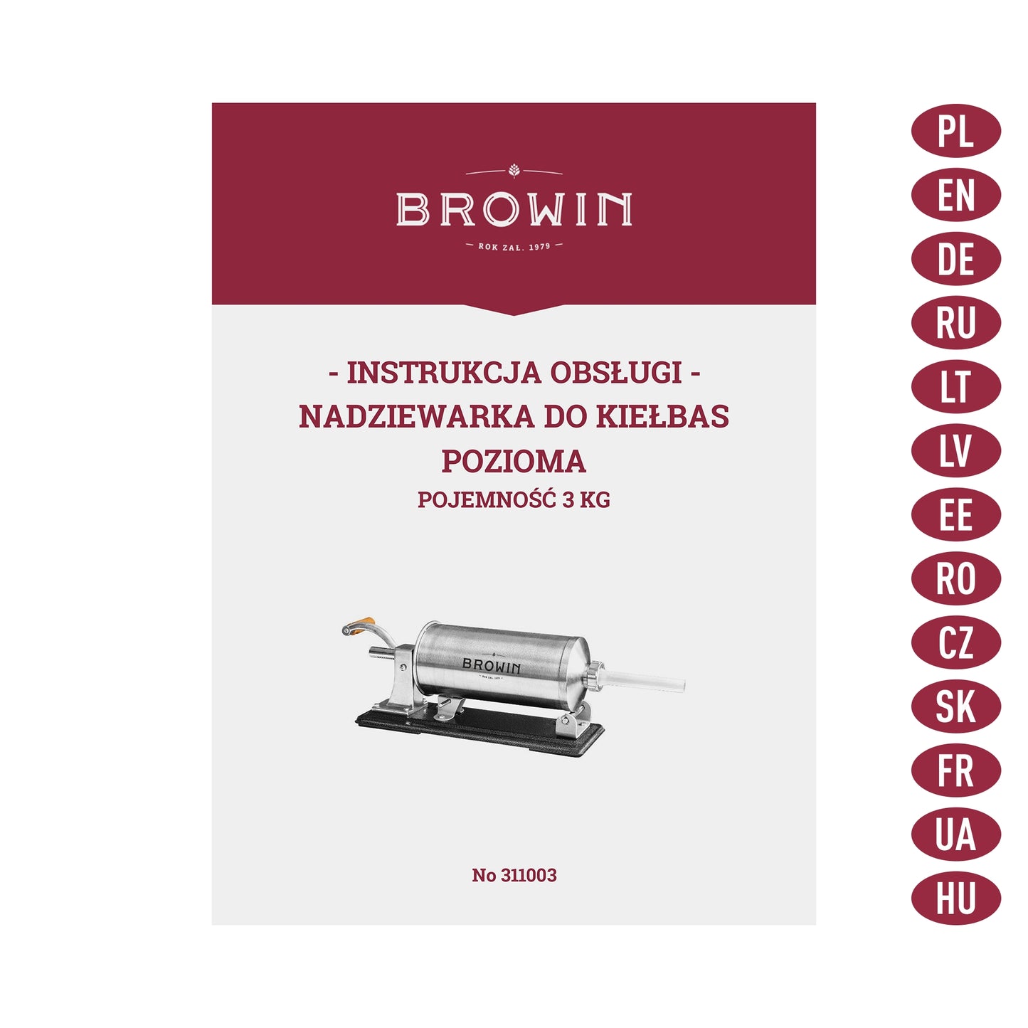 Horizontalus dešrelių kimštuvas 3 kg