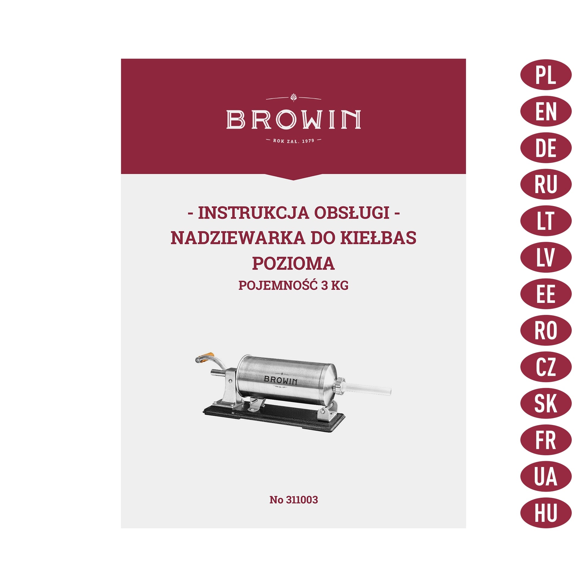 Horizontalus dešrelių kimštuvas 3 kg