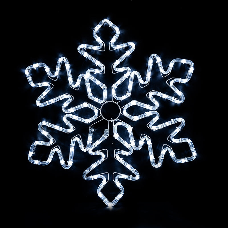 LED Kalėdinė šviečianti snaigė – 55 cm, šaltai balta šviesa