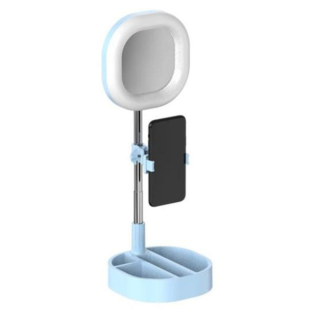 LED "Selfie" veidrodis su stovu - Juoda