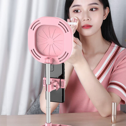 LED "Selfie" veidrodis su stovu - Juoda