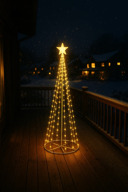 LED švieselių eglutė ant stelažo – šventinė magija Jūsų namams ir kiemui!