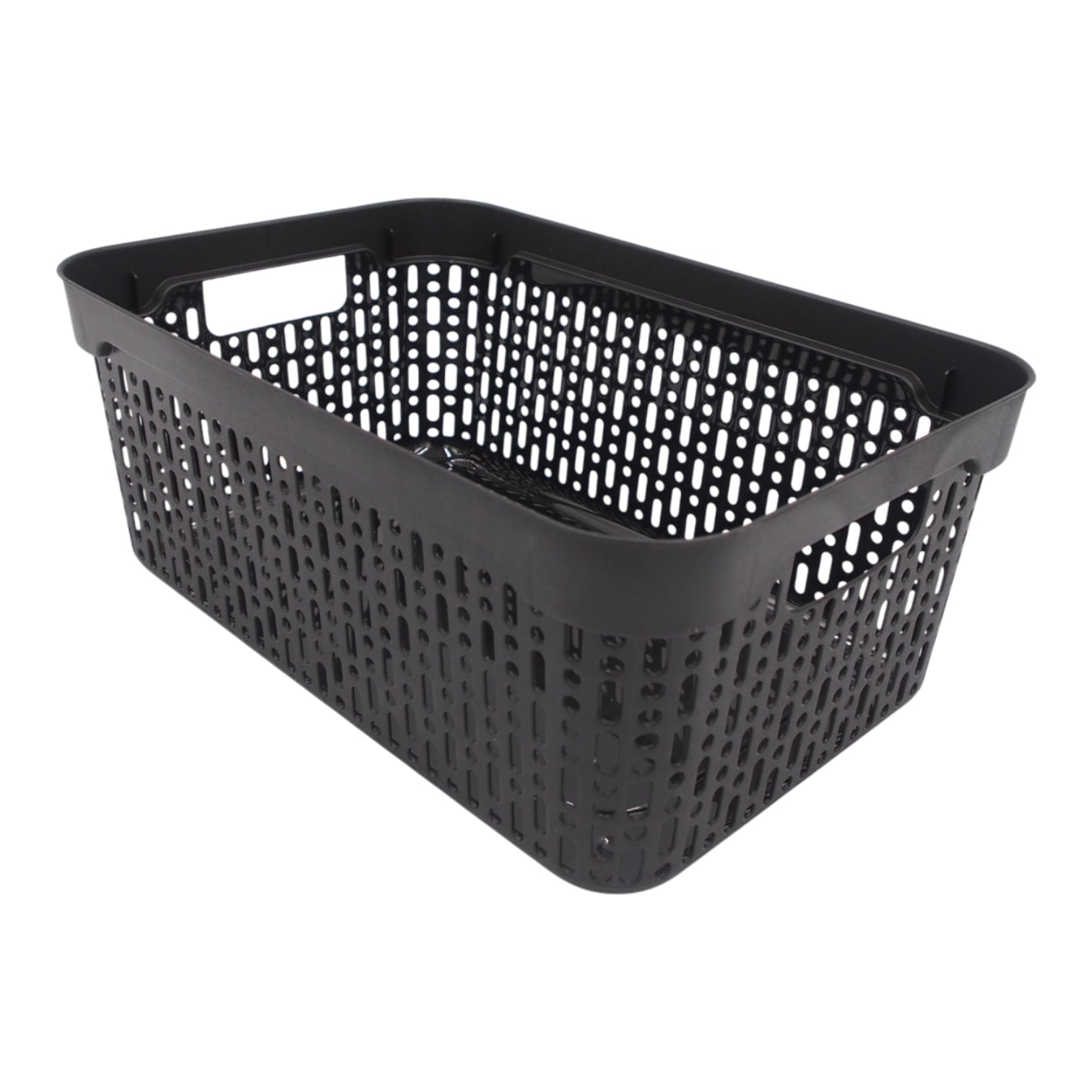 Plastikinė dėžutė su dangčiu, 30×20×13 cm JUODA