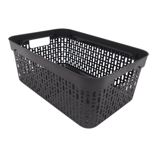 Plastikinė dėžutė su skylutėmis, 30 × 20 × 12 cm JUODA