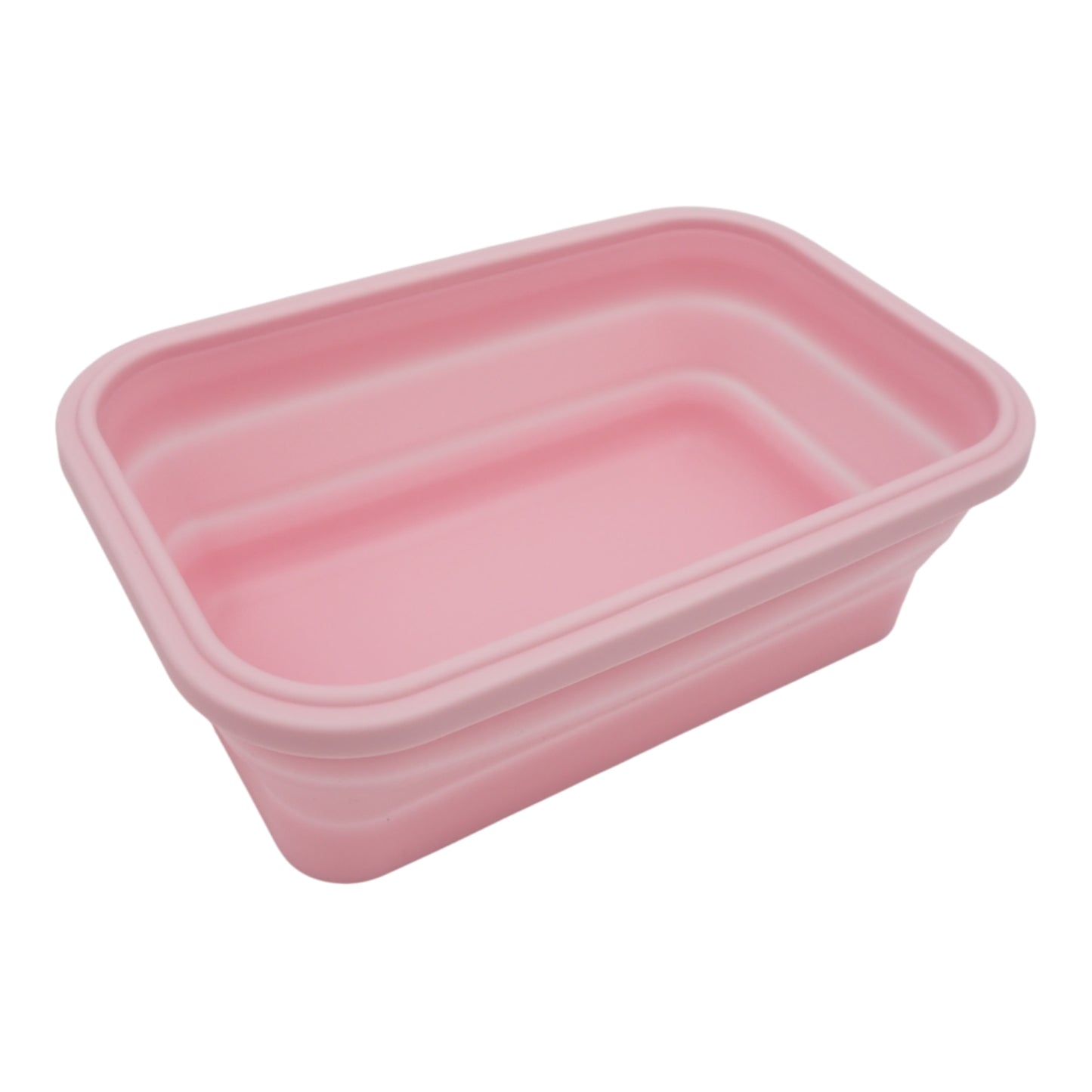 Stačiakampių silikoninių maisto indelių rinkinys (rožinė)